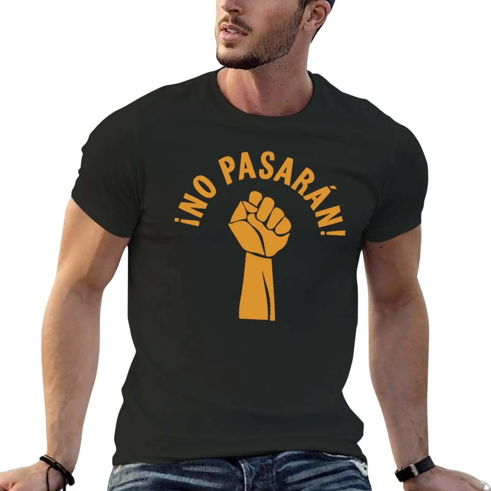 No Pasaran UK T-Shirt graphic t shirt vintage tees men clothing