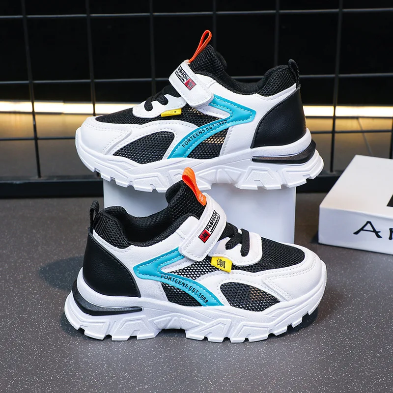 

Детские весенне-осенние легкие низкие кроссовки для девочек, повседневная обувь для папы, студенческая обувь с дышащей сеткой на мягкой подошве на липучке для мальчиков