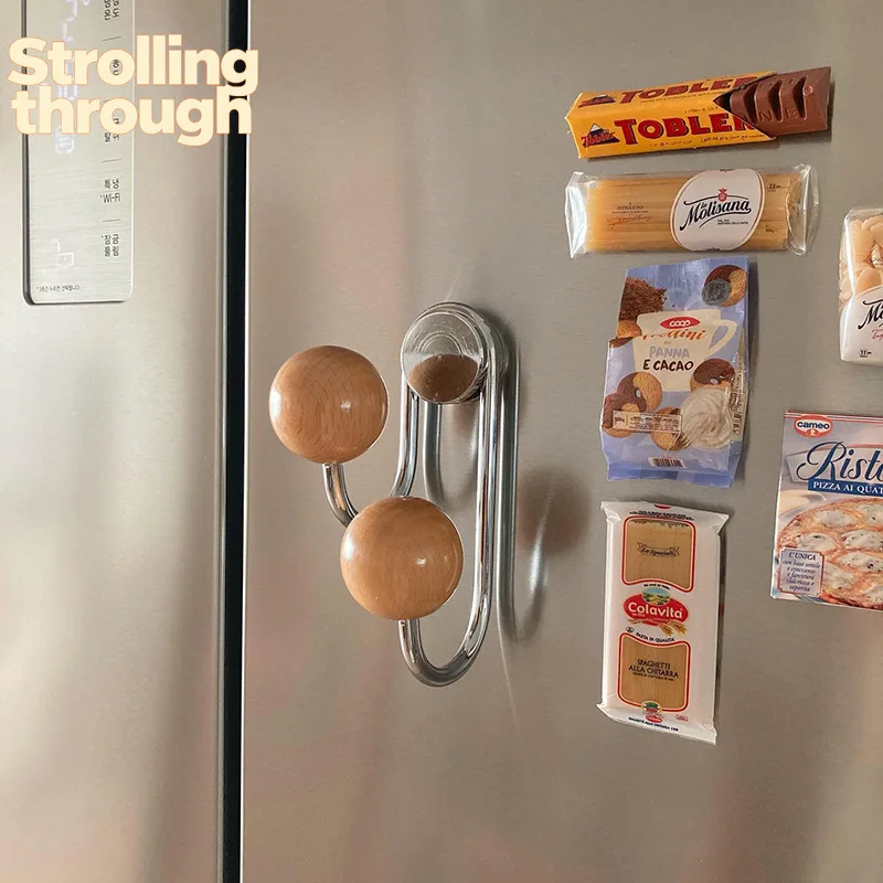 

MOMO Creative Magnetic Hooks No-punch Storage Magnet Hooks Anti-knock Household Magnetic Hooks Refrigerators