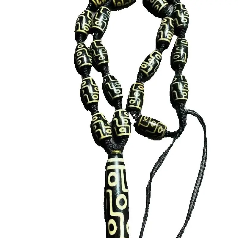 

Excellent Home Ornament Amulet 9 Eyes Hanging Tibetan Dzi Bead Pendant Mascot Lucky Talisman Bring Wealth