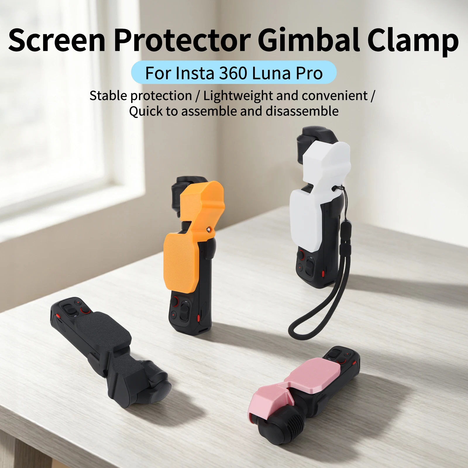 For Insta360 Luna Pro Tempered Glass Screen Protector, 9H Hardness Anti-Scratch HD Clear Film with Alignment Tool