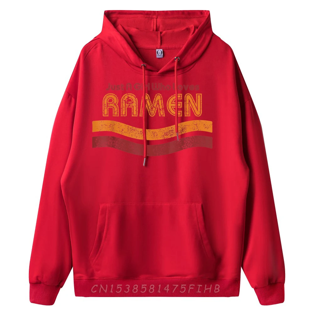 Retro Just A Who Loves Ramen Noodles nueva Sudadera con capucha hombre ropa Nochevieja suéter de Navidad