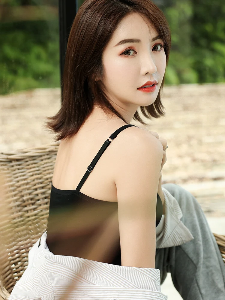 Damen-Trägerweste, integriertes dünnes Svel-Top, Innenbekleidung, Basis IRT mit Brustpolster, Körbchen, neue 2025, Oberbekleidung