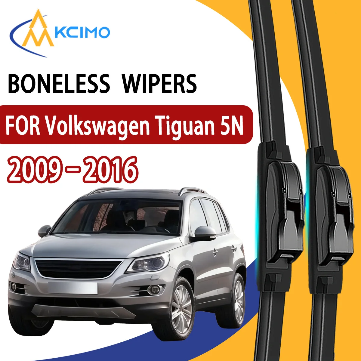 

2Pcs Front Windshield Wiper Blades For Volkswagen Tiguan 5N 2009–2016 Windscreen Window Car Accessories