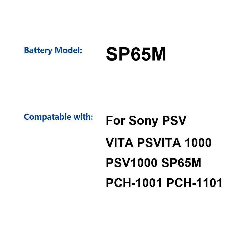 Для Sony Psv Vita 1000 Pch-1001 Pch-1101 SP65M экологически чистый аккумулятор мобильного телефона 2210 мАч высокой емкости Для Sony Psv Vita 1000 Pch-1001 Pch-1101 SP65M экологически чистый аккумулятор мобильного телефона 2210 мАч высокой емкости