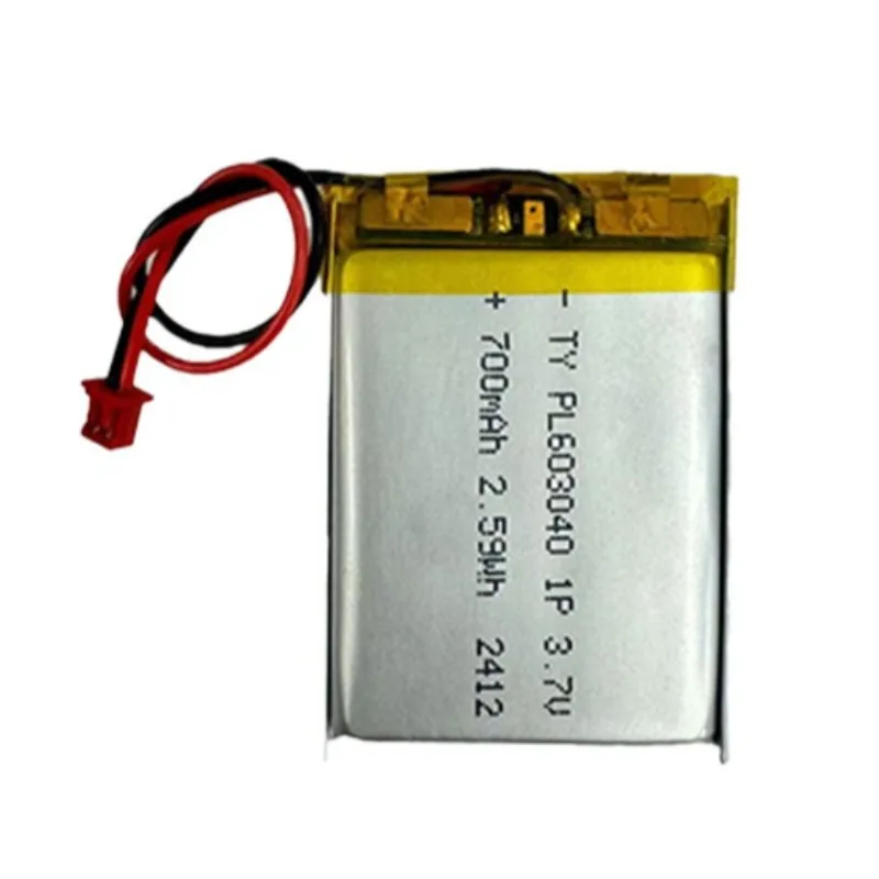 603040 Polymer Lithium Battery 3.7V 700mAh for Makeup Mirror Smart Bracelet Sprayer E-book Rechargeable Soft Pack Battery