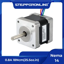 Nema14 Stepper Motor 18Ncm(25.5oz.in) 35x34mm 0.8A 4-lead Nema 14 Stepping Motor for CNC 3D Printer