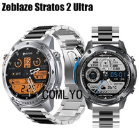 For Zeblaze Stratos 2 Ultra Smart Watch Strap Stainless Steel Metal Band Bracelet Men Belt