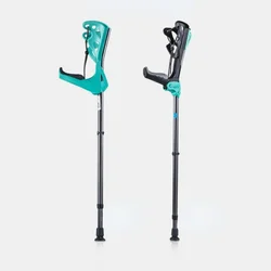 Adjustable U-Shaped Elbow Crutches - Dual Underarm Walking Aid, Stability Support Cane, Fracture Support, Senior Crutches