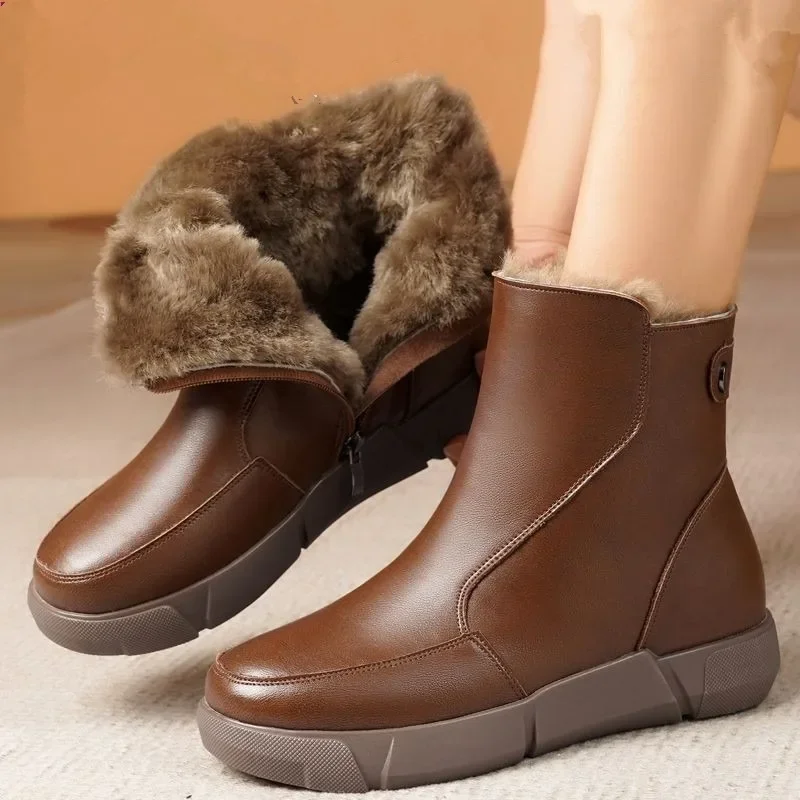 High Quality Women Shoes 2023 New Winter Cold-proof and Warm Short Plush Women's Boots Thick-soled Anti-ski Ladies Snow Boots