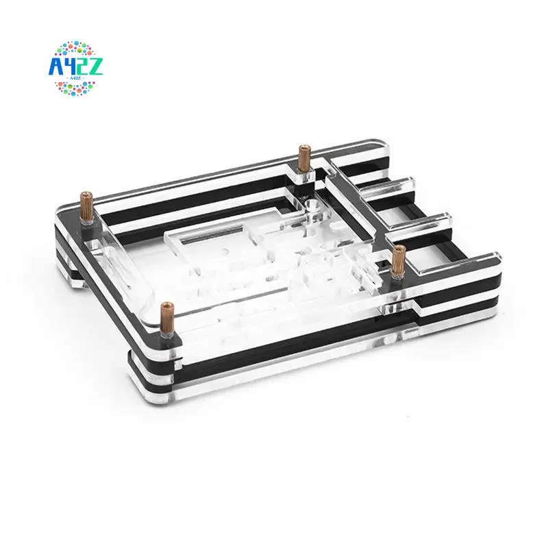 A42Z-For Raspberry Pi 5 Acrylic Shell Supports Installation Heat Sinks And Fan For Rpi 5 Accessories