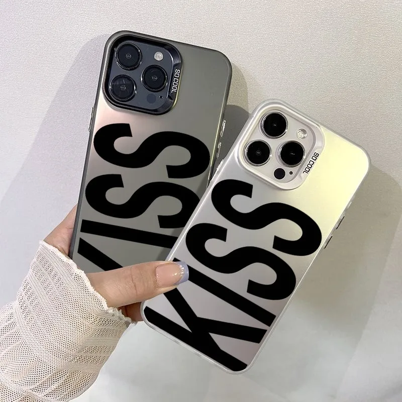English Words Kiss Phone Case for Samsung Galaxy A57 A37 S20 S22 S23 S24 S25 S26 Ultra Plus Shockproof Protective Fundas Cover