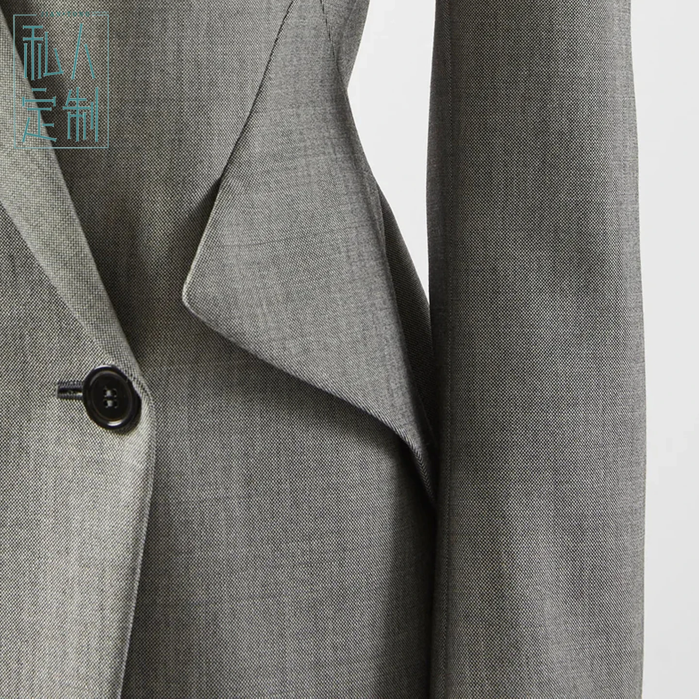 Allingentle رمادي المرأة 2 قطعة مجموعة بدلة عمل أنيقة الذروة التلبيب السترة Pantsuit مجموعة للحزب مكتب وتتسابق تخصيص #3