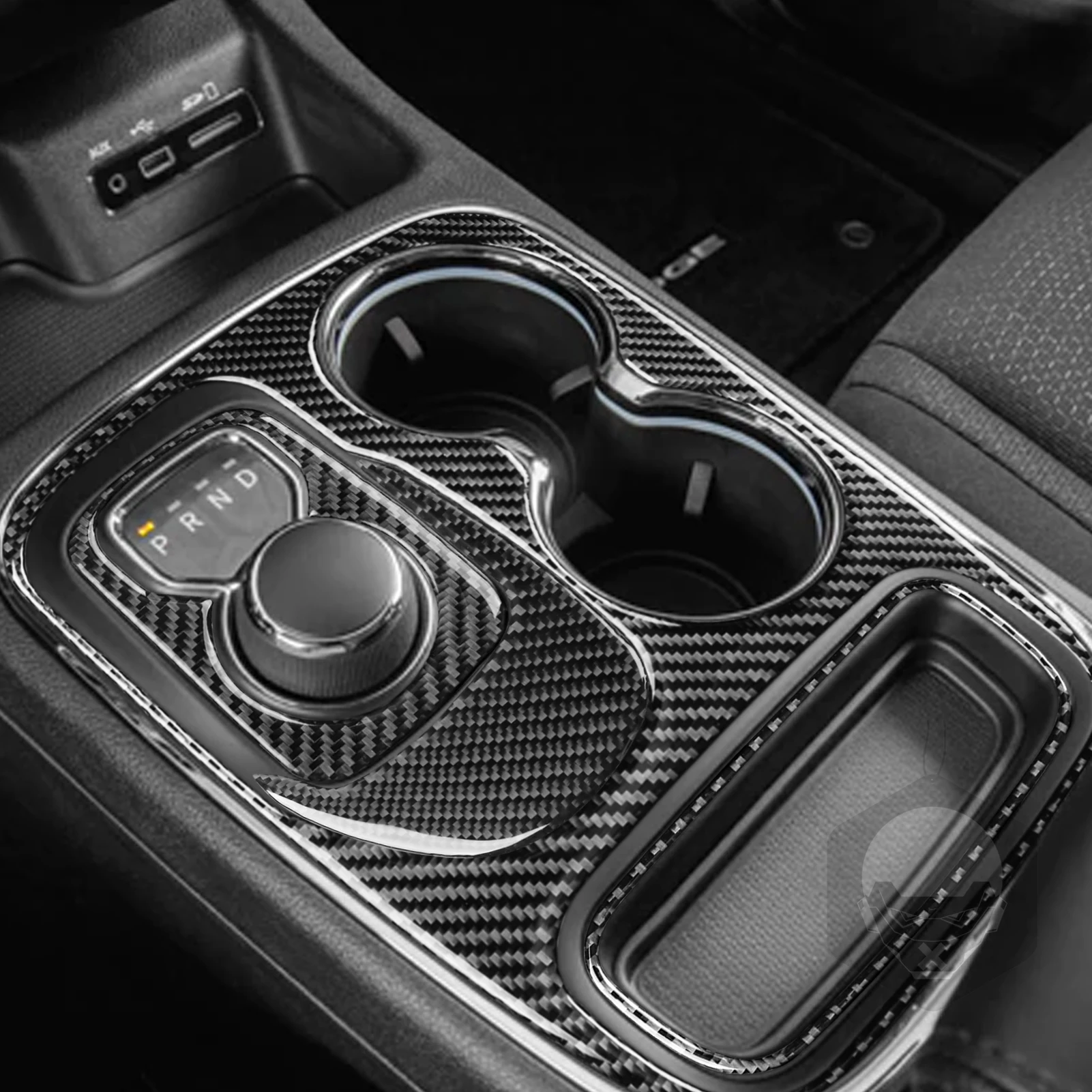 For Dodge Durango 2011-2020 Carbon Fiber Center Console Gear Shift Air Outlet AC Window Lift Trim Set Car Accessories Sticker