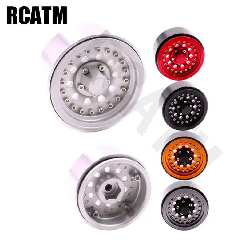 

2 Pcs Metal Multi-color Wheels Hub Wheel Rims for 1/10 RC Crawler Car AXIAL SCX10 90046 D90 TRX4 Defender RC4WD TF2 CC01 TRX6