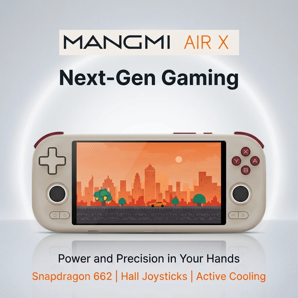 Die tragbare Spielkonsole MangMi Air X läuft unter Android 14 und verfügt über einen 5,5-Zoll-IPS-Touchscreen mit einer Auflösung von 1920×1080p, einen 5000-mAh-Akku sowie Hall-Effekt-Joysticks.