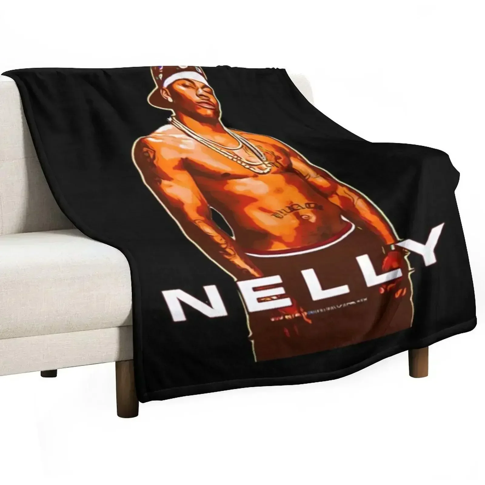 nelly - Nelly Rapper Throw Blanket Plaid on the sofa Thins heavy to sleep Large Blankets