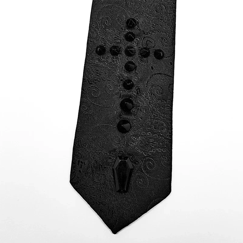 PUNK RAVE Men\'s Gothic Theme Elegant Noble Cross Tie Individuality Ties Handsome Appare Accessories