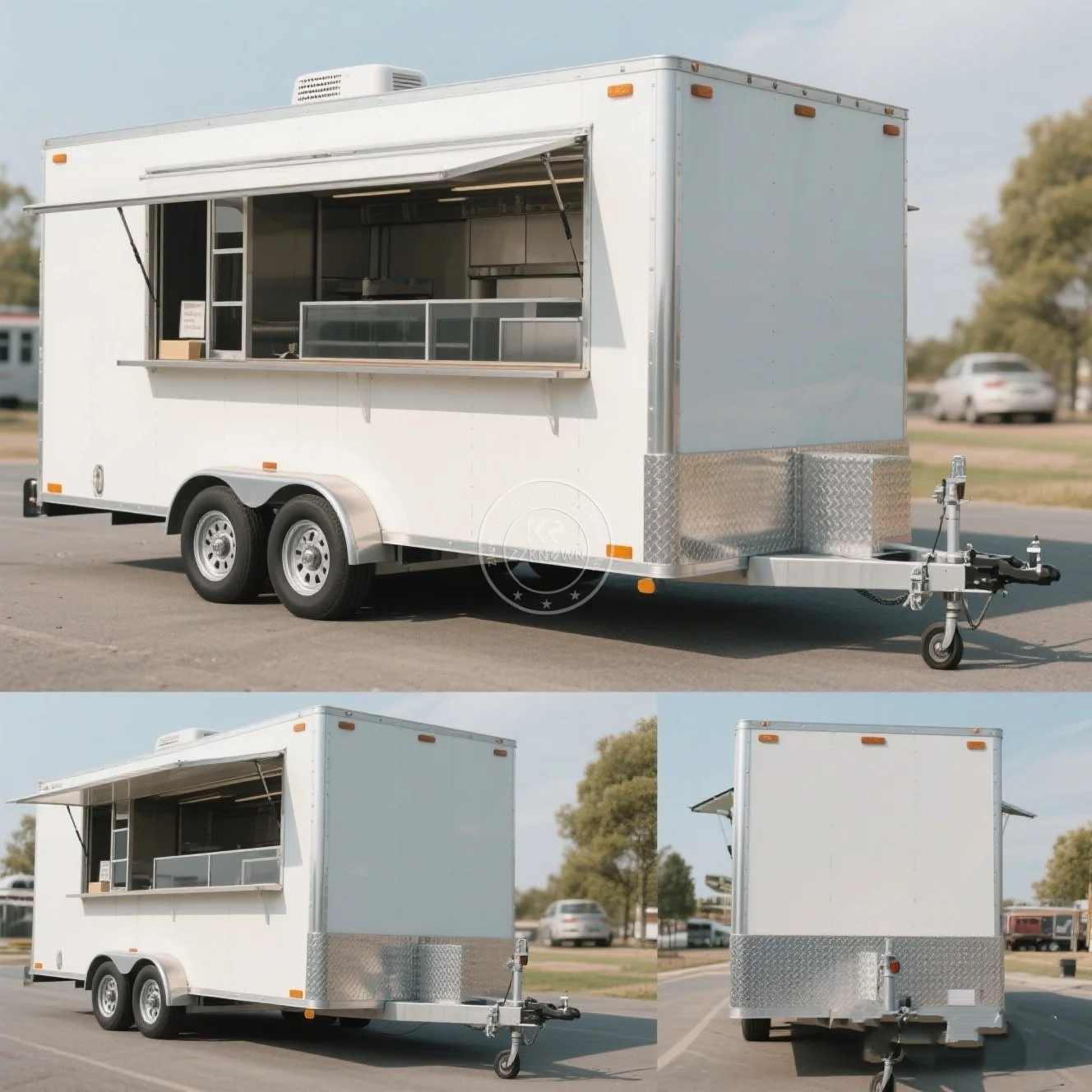 

Street Food Trailer Hot Dog Pizza Trailer Catering Truck Concession Mobile Fast Food Truck With Full Kitchen
