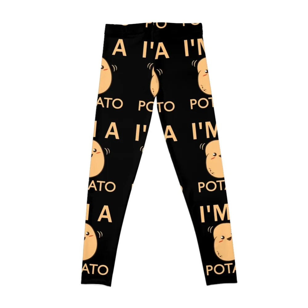 I'm a potato - funny potato gift for kids,baby and family Leggings sports shirts gym workout shorts Womens Leggings