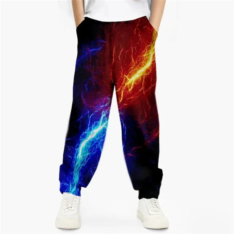 ملابس الأطفال سبلاش الصباغة السراويل الضيقة الحواف فضفاضة ومريحة مع جيب #2