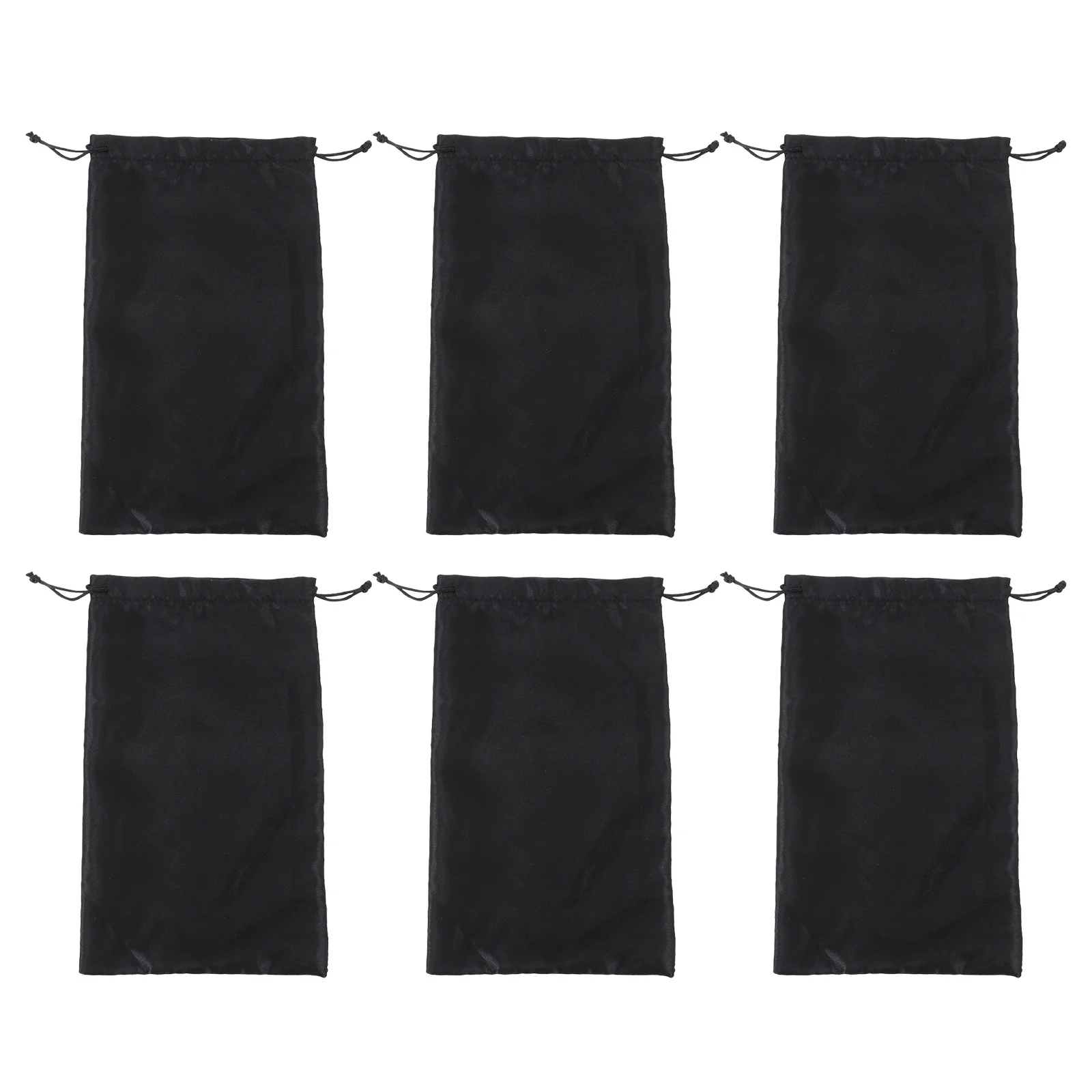 

6Pcs Satin Bags Drawstring Packaging Pouches Suitable for Hair Extensions Bundles Storage Carrying Travel Tool Bags