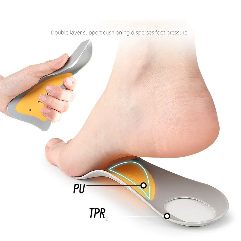 Two-color Arch Half pad, Flat Arch Support insole, Foot outward-turned, inward-shaped, XO-shaped Leg Arch Support Half Pad