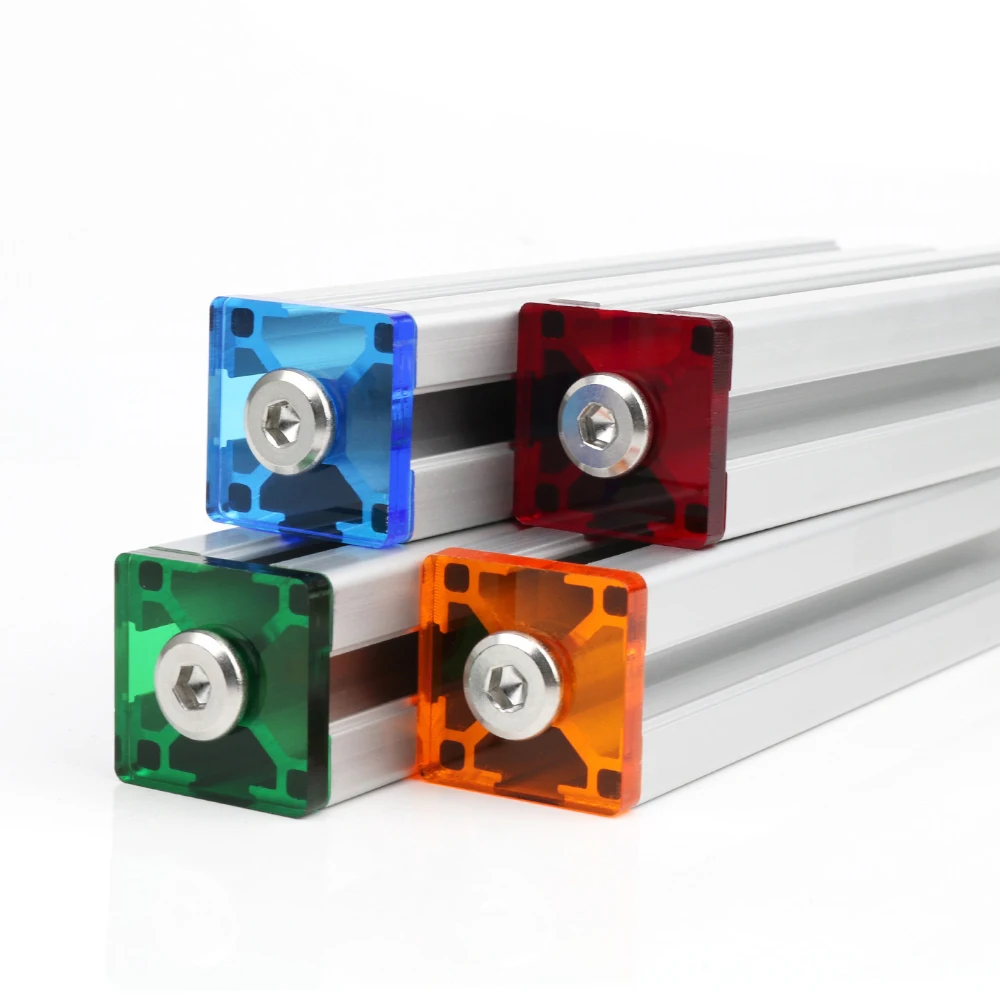 5Pcs Colorful Clear Transparent Plastic Endcap 2020 2040 3030-4080 Plastic End Cap Cover Plate Endcap for EU Aluminum Profile