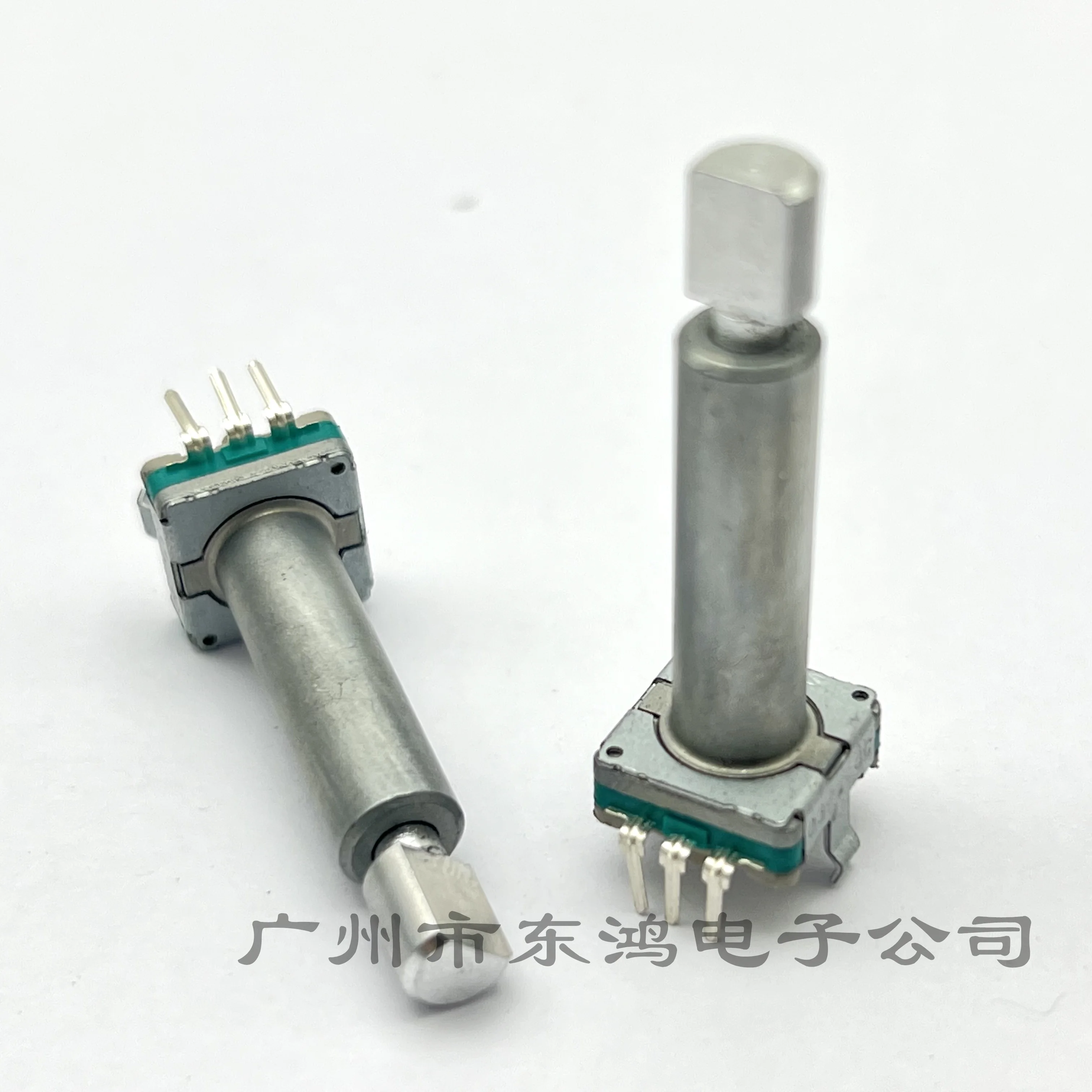 2 PCS  Audio Knob Volume Switch Potentiometer with Key Switch 360 Degree Turn Without Positioning