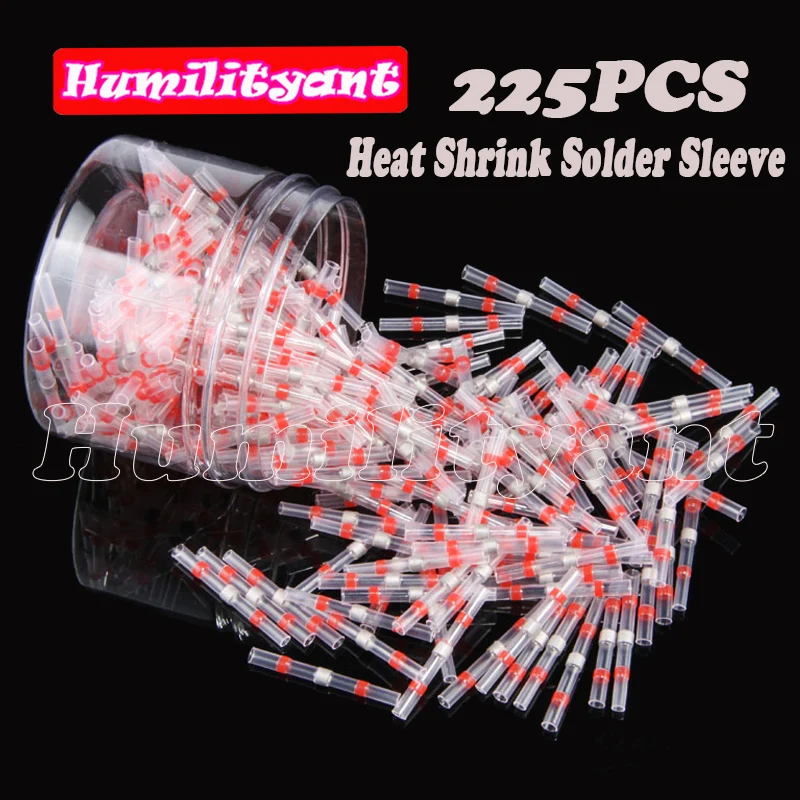 

225 PCS Red Waterproof Insulated Heat Shrink Connectors Solder Seal Wire Connectors