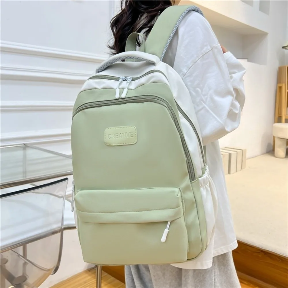 Fashion Nylon Backpack Breathable Large Capacity Book Bag Multifunction School Rucksack Travel