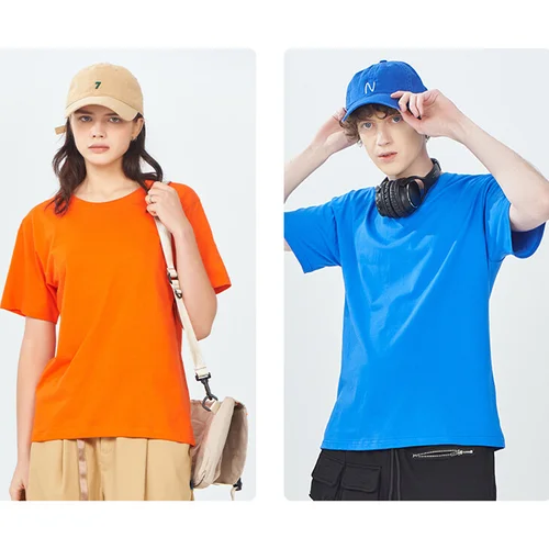 Imagen 2 del producto Camiseta de manga corta de algodón 100% con estampado gratuito, camiseta personalizada a elección de pedido, camiseta Unisex con cuello redondo para hombre de talla grande S-6XL