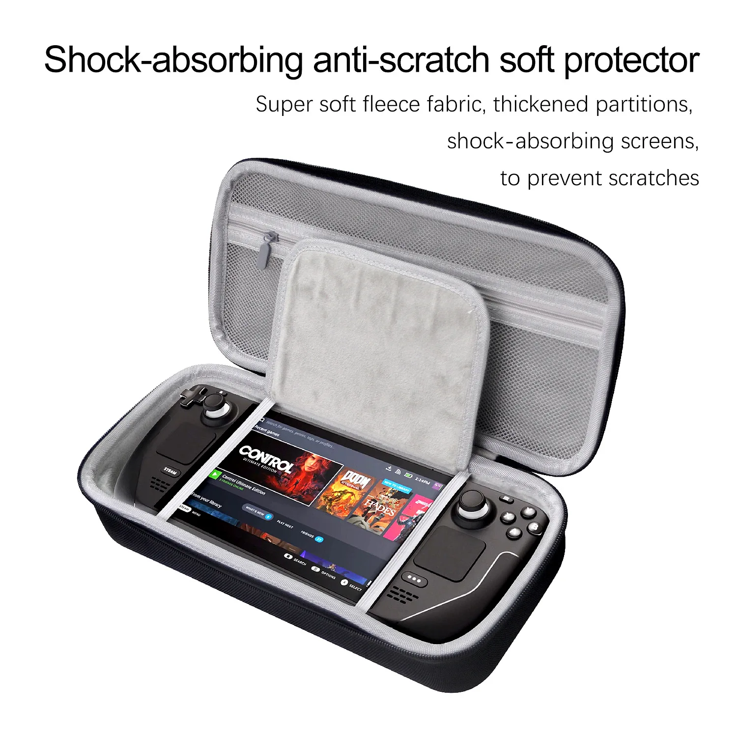 

Mooroer Case for Steam Deck Game Console Travel Carrying Case Protective Case Storage Bag Game Accessories