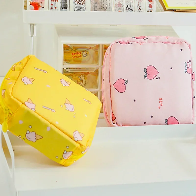 Women Portable Tampon Storage Bag Sanitary Pad Pouch Napkin Cosmetic Coin Bags Organizer Girls Holder Purse Sundries Organizer