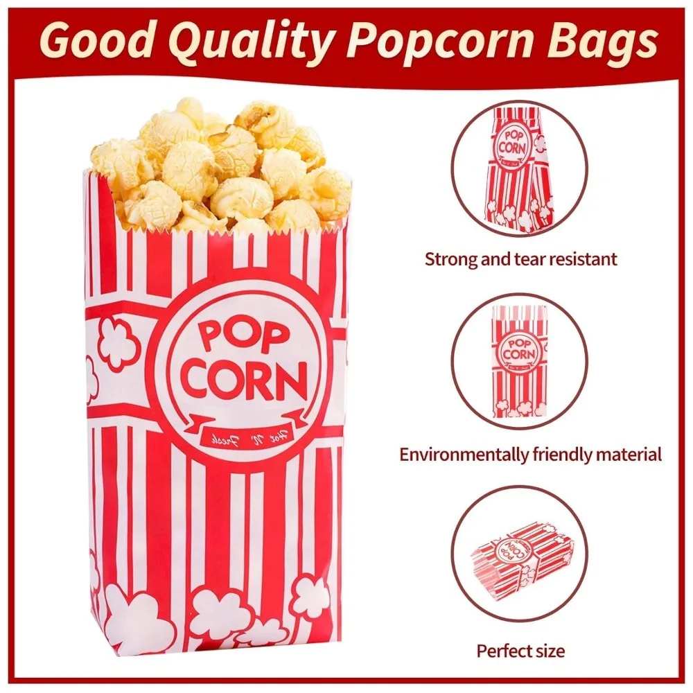 

Paper Popcorn Bags,600 Pack 1oz Popcorn Bags Individual Servings, Popcorn Bag Bulk for Popcorn Machine,Movie Nights Pop Corn Bag