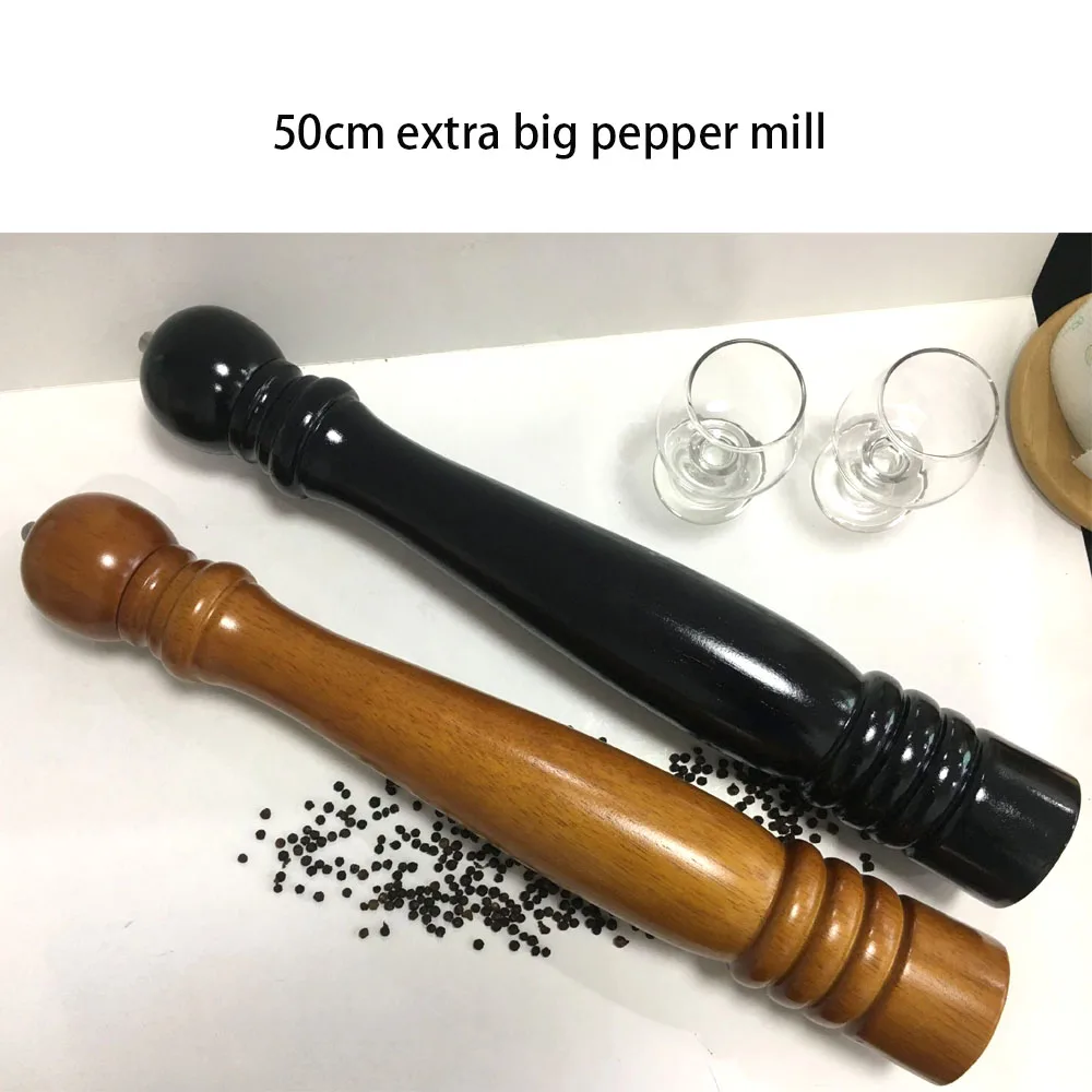 20 inch Large Pepper Mill 50CM Tall Giant Adjustable Extra Big Pepper Grinder Carbon Steel Core Chef Peppermill Restaurant