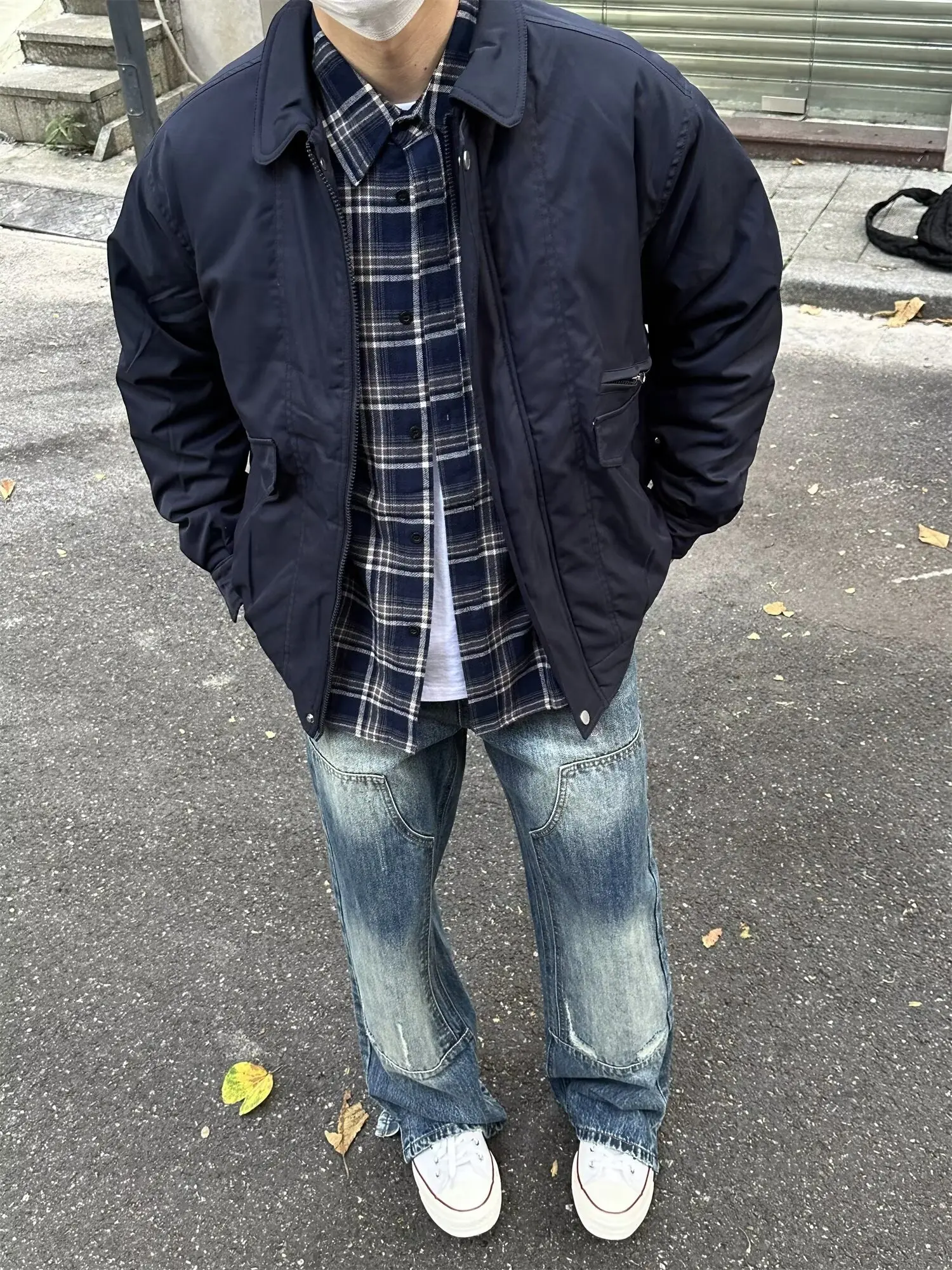 

Retro American Cotton Workwear Jaet ex Loose Warm Winter Outerwear with Multiple kets Youthful Sle Long Sve