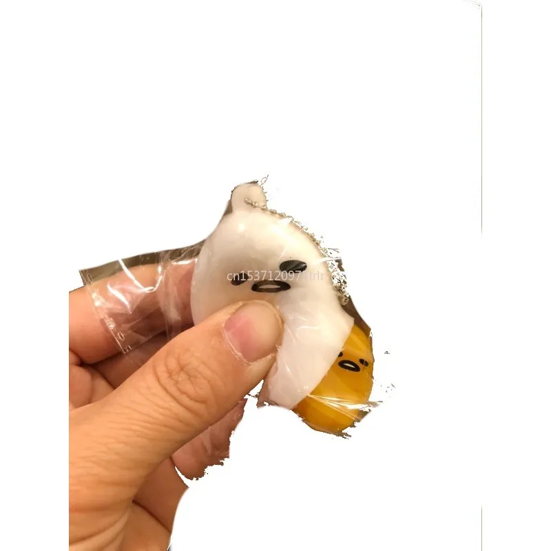 Kawaii Mini Cartoon Egg Yolk Brother Pinch Squeeze Squishy Toy Table Ornament Keychain Pendant Fingertip Toy Adult Kids Gifts