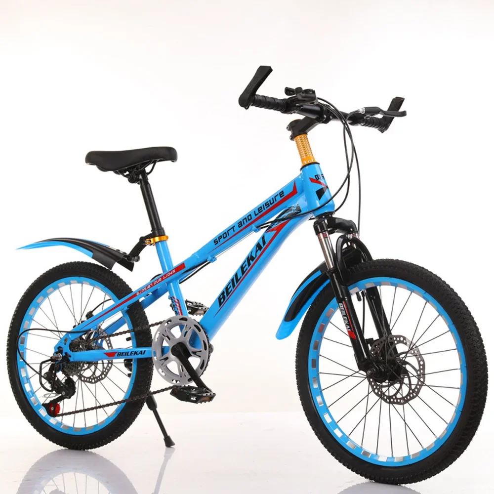 Children's Bicycle 22 Inch Big Boys and Girls Sensitive Variable Speed Mechanical Disc Brake Thickened Shock Absorber Front Fork