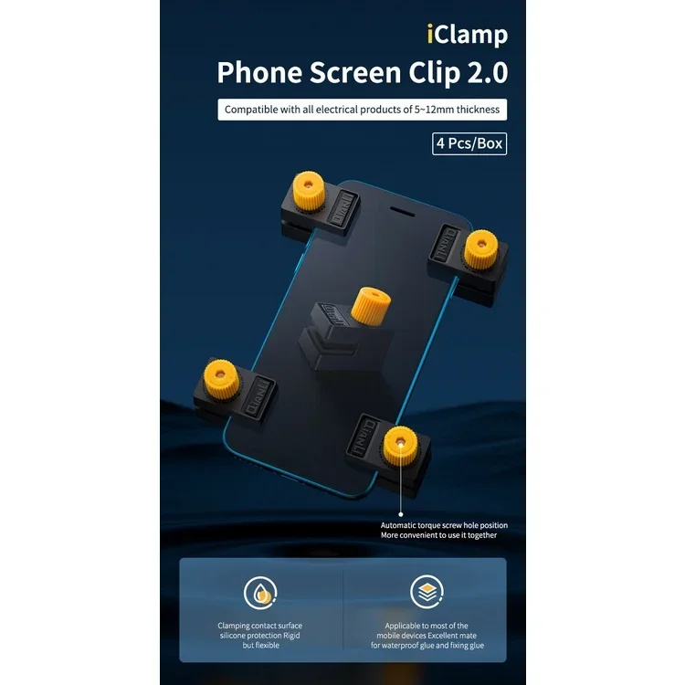 Qianmovies-réinitialisation d'écran de téléphone universel, fixation réglable, écran LCD de téléphone portable, pince pour tablette, PC, réparation de fixation en verre