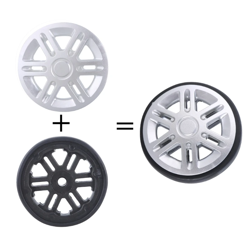 Ruote doppie per valigie da 8 pezzi da 60 mm per riparazione delle rotelle del carrello danneggiate