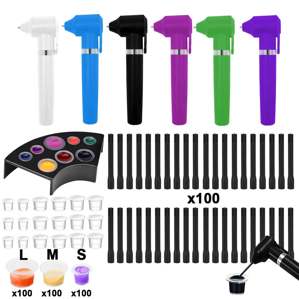 Complete Tattoo Ink Mixer Kit Electric Tattoo Ink Mixer Pigment Agitator Tattoo Blender and Mixing Sticks Tattoo Cup with Holder