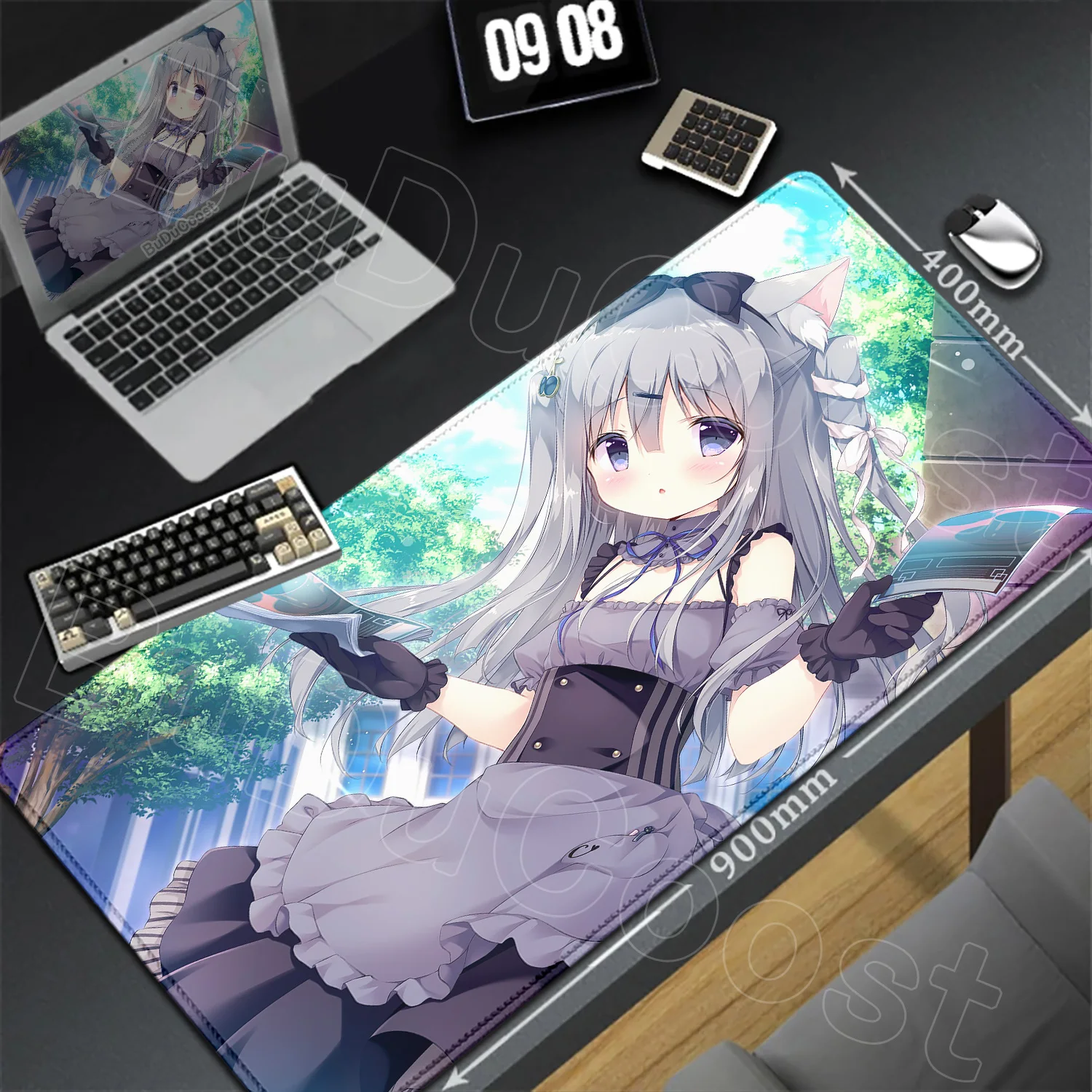 Chocolate Sweet Love galgame mousepad Large Cute Girl Mouse Pad desk organizers and trays desk mat Office Non-slip rubber Carpet