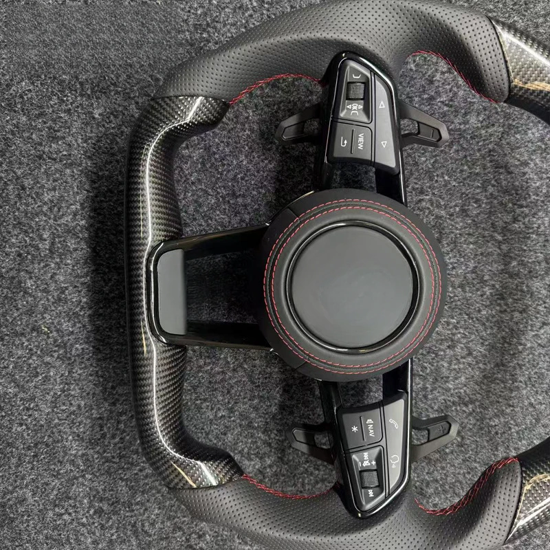 For Volkswagen R8 GTI Full Series Steering Wheel Horn Cover Carbon Fiber Non‑Destructive Upgrade Horn Shell