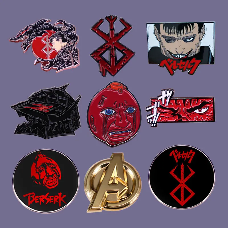 Insignia de solapa de Metal de Anime creativo, personalidad de dibujos animados, juego de película japonés y coreano, broche decorativo, bolsa de ropa, sombrero, Pin de regalo