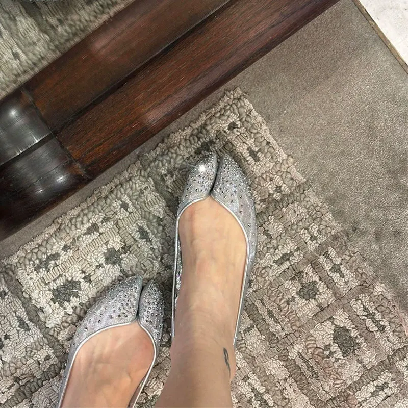 شقة القاع الرجعية سبليت تو أحذية سبليت تو جولة رئيس الغجر ستار الفم الضحلة أحذية الباليه النساء Zapatos Mujer السيدات الأحذية #2