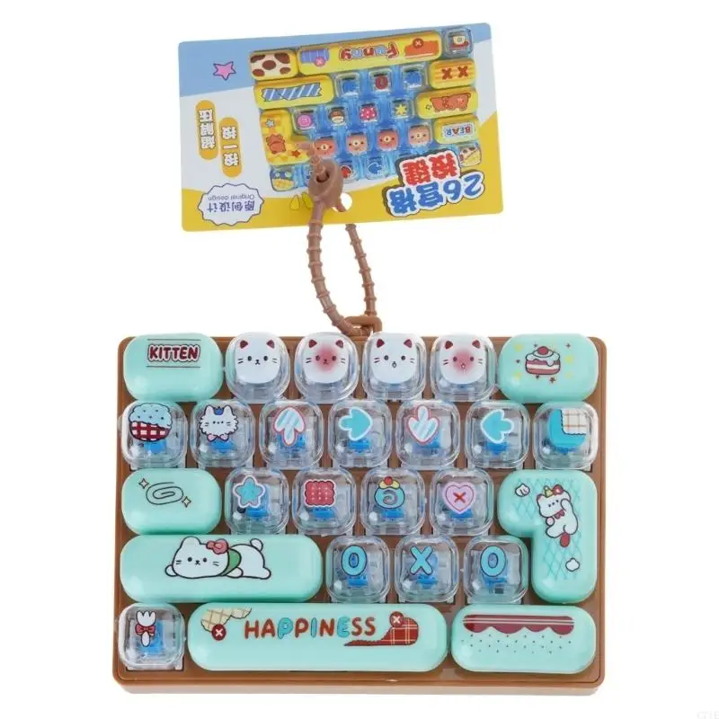 Keychain Toy, Keyboard 26 Press Play Accessory for Desk Breaks, Commute and Daily Bag Carry Use