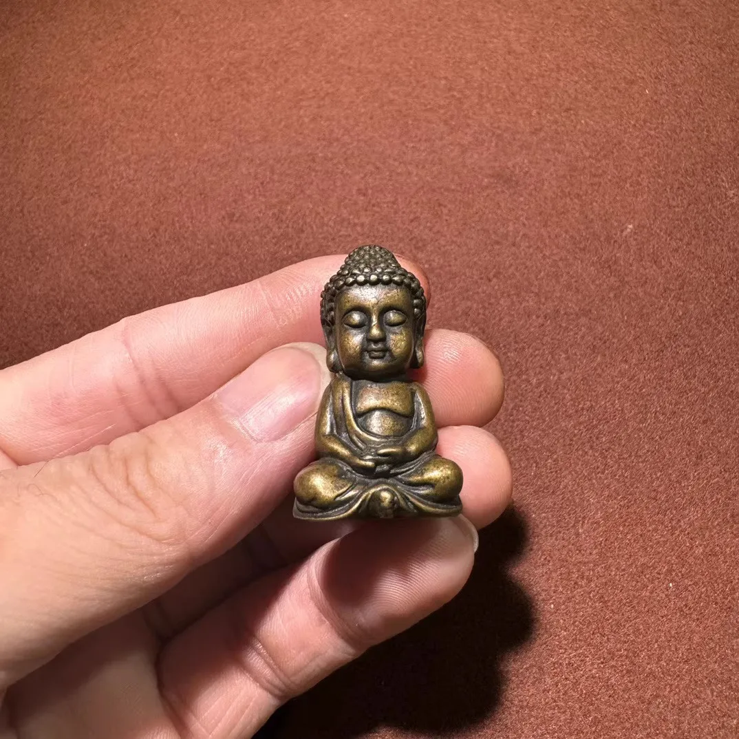 Collection Archaize Brass Monk Buddha Small Statue Decoration