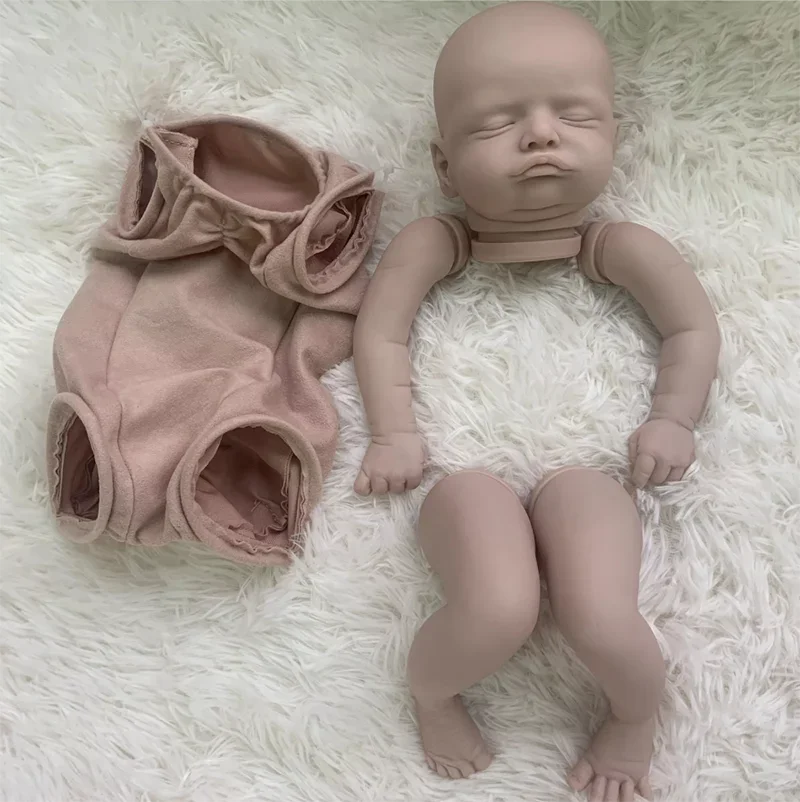 

18Inch Reborn Doll Kit Rosalie Vinyl Realistic Soft Touch Fresh Color Full Doll Set Unfinished Unpainted Doll Parts with Body