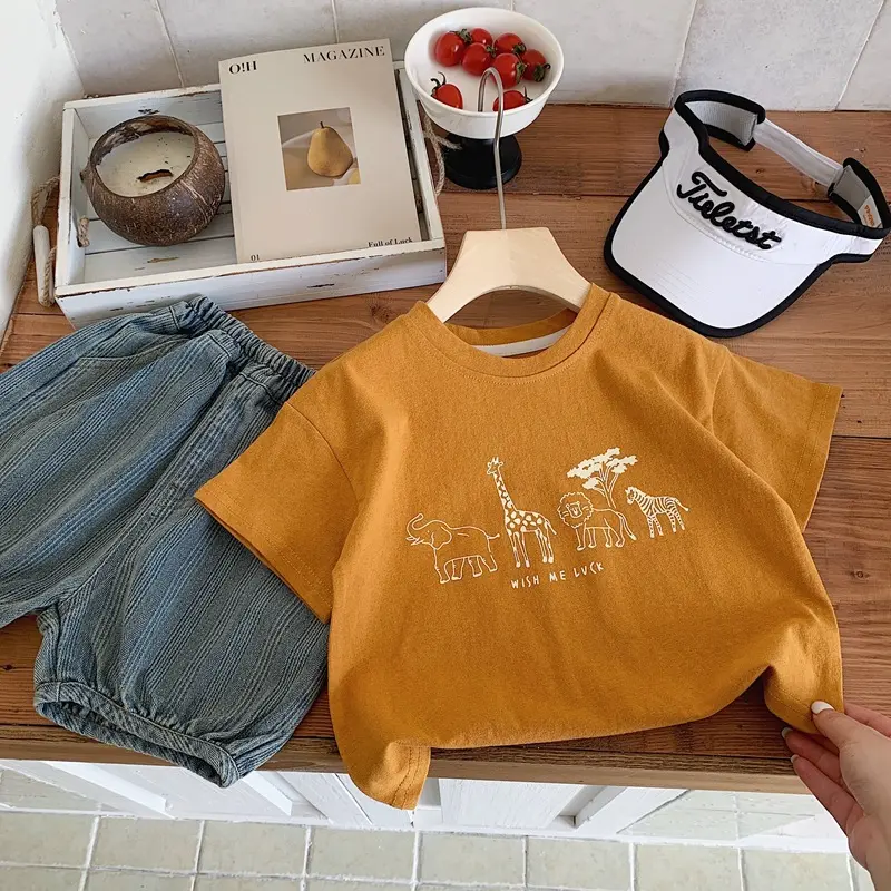 1 2 3 4 5years Kids Clothing Summer T-shirt Tops O-neck Casual Loose Baby Girl Boy Short Sleeve Tees Children's Clothes Tshirts - Image 2